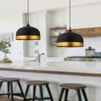 Mercer41 Modern Matte Black Dome Single Pendant | Wayfair