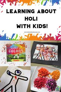 Introduce kids to the festival of colors with this colorful children's book about Holi and these fun Holi crafts! #Holicrafts #holibooks #kidsbooks #holidaybooks #holidaycrafts #colorcrafts #festivalofcolors #holiwithkids