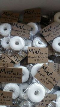 100 Mint to be wedding favors. Rustic wedding by TagItWithLove