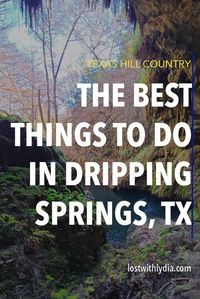 Visit the Texas Hill Country small town of Dripping Springs. Located near Austin, Dripping Springs offers swimming holes, hiking, delicious food, Texas wineries and small town charm. This post covers unique things to do in Driopping Springs, the best places to eat in Dripping Springs, where to stay in Dripping Springs and more. Read about one of the best places to go in Texas Hill Country. Off the beaten path Texas destinations | Texas Hill Country vacation | Romantic Destinations in Texas