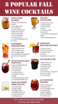 Looking to transform your favorite wine into a fall sensation? Our Fall Wine Cocktail Recipes offer inventive drinks that highlight the flavors of the season, from pumpkin spice to pear. Save this pin to discover how you can elevate your autumn evenings with these refreshing and festive cocktails.