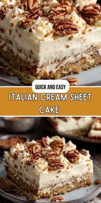 Italian Cream Sheet Cake