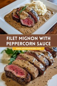 Filet Mignon with Creamy Peppercorn Sauce is a classic, elegant dish that’s surprisingly simple to make! Follow this step-by-step guide to achieve a tender, juicy steak with a rich peppercorn sauce. Great for special dinners!