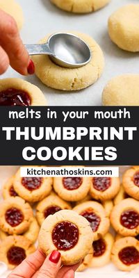 Raspberry Thumbprint Cookies are buttery, crisp yet tender and simply melts in your mouth. They are an all-time favorite cookie recipe, and are popular, especially during the holiday season.