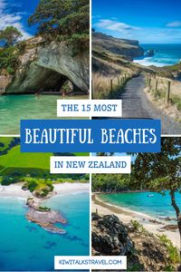 New Zealand is often outshined by Australia in terms of beaches, but did you know that NZ has over 700 beaches, most of them undiscovered, which makes them that much more unique! Here are the 15 most beautiful beaches in NZ you HAVE to visit! #newzealandbeaches #beautifulbeach #newzealandtravel #newzealand