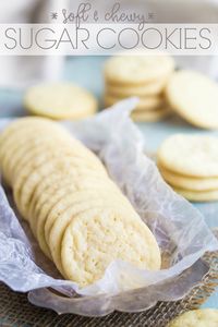 Soft and Chewy Sugar Cookies- this is my favorite recipe: great texture…  food desserts cookies