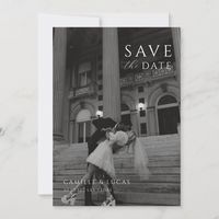 Are you looking for a modern minimal save the date template? Look no further! This template is perfect for anyone who wants to create a unique and beautiful save the date. You can choose to include a photo or not, and you can also customize the text to fit your needs. Plus, it's easy to download and instant-download so you can get started right away!