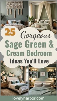 25 Gorgeous Sage Green & Cream Bedroom Ideas You'll Love 2