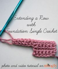 Extending a Row with Foundation Single Crochet - a great #crochet tip!