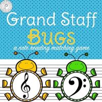 Looking for a way to reinforce note reading in a fun way? This spring Grand Staff matching game is perfect for your winter weekly piano/instrumental lessons. Easy to cut out and quick to play, this game will help your students reinforce their understanding of Bass Clef Low F-Middle C, and Treble Middle C-High G in a flash! Click on the preview for a more detailed look at the cards.    Game Options: Note Matching Game- Lay all the cards in front of the student, face down. Taking turns, flip two cards over at a time. Continue until all the cards are matched. The player with the most number of matches wins the game.  Simon Says- Place all the cards either in a stack or in a bag/box. Draw a card one at a time and follow the other players instructions, e.g. Simon Says put your (2) on A. Play un