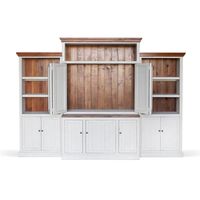 Palisades 4 Piece Entertainment Center with Bi-Fold doors -