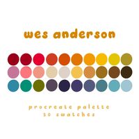 Wes Anderson Inspired Indie Color Palette Procreate Color - Etsy