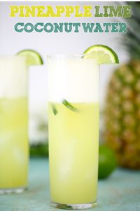 Need a break? Try this Pineapple & Lime Coconut Water Recipe #OddMomOut #spon