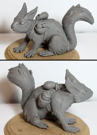 Designed by: Emily Coleman, www.emilysculpts.com Have you been wanting to try you had at sculpting with polymer clay? In this tutorial, I will demonstrate how to use Sculpey Medium Blend to produce your very own sculpture of a fantasy-style gatherer squirrel.