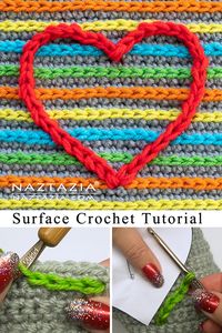 How to Surface Crochet by Donna Wolfe from #naztazia #naztaziacrochet #crochet #crocheting #ganchillo #tejido #crochetpattern #crochetpatterns #crochetblanket #crochetblankets #babyblanket #surfacecrochet #crochetedging #crochetborder #crochetborders #crochetedgings #crochetcrafts #diycrafts #diygifts #crochetvideos #howtocrochet #learntocrochet #crochetforbeginners #crochetflower #embroidery #embellishments #beginnercrochet #heart #hearts #crochetheart #crochethearts #valentinesday #valentines