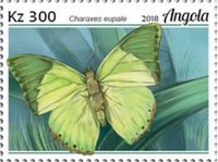 Stamp: Common Green Charaxes (Charaxes eupale) (Angola) (Butterflies (2018)) Mi:AO 1929