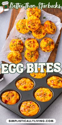 This recipe for Better Than Starbucks Egg Bites will be your new go-to breakfast especially when you want a high-protein, low carb meal idea that you can make ahead of time.