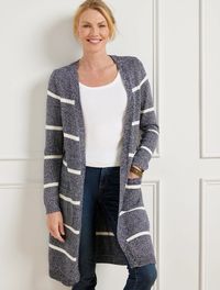 Stripe Marled Duster | Talbots