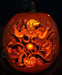 Ursula from The Little Mermaid. Carved by Christy Wilson. October 2014.