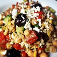 Brown Rice Greek Salad - The Lemon Bowl  @Natalie Jost Jost Mason whatttttt. check this.