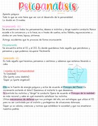 Apunte sobre psicoanalisis. Digital notes in Good Notes, IPad.