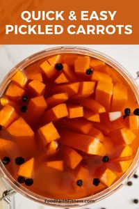 This easy recipe combines carrots with a tangy, slightly sweet brine, making them a delicious and nutritious addition to salads, sandwiches, or as a crunchy snack.