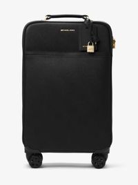 Your ticket to first-class fabulous, this luxe carry-on is crafted from our signature Saffiano leather. 360-spinning wheels and plenty of compartments keep this stylish suitcase in line with the modern day frequent flier.