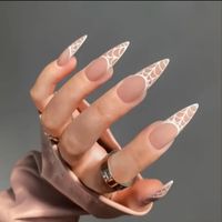 Gorgeous Stiletto Press On Nails. New In Package. 24 Press On Nails With Supplies.