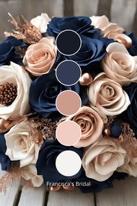 If you're looking for ideas to help you create your dream wedding color palette, then check out these beautiful blue wedding color palette ideas to help inspire you! Colors like teal, midnight blue, navy, dusty blue, ice blue, and royal blue would all look absolutely stunning for a wedding color palette! | Wedding theme ideas | Wedding colors | Wedding color inspiration | Wedding color ideas | Fall wedding colors | Spring wedding color | Summer wedding colors | Winter wedding colors |