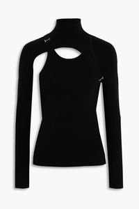 DION LEE Layered wool-blend turtleneck top | Sale up to 70% off | THE OUTNET