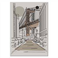 Bild New York City Brooklyn Bridge Line Art Poster Für alle New York Fans haben wir hier etwas ganz besonders. Das Motiv New York City Brooklyn Bridge ist 1 von 3 Motiven aus der New York Line Art Poster Reihe. Moderne Farben treffen auf künstlerisches Talent und bringen dir den american way of life in dein Wohnzimmer. Diese Kollektion wurde exclusiv für uns kreiert und ist nur bei VACENTURES erhältlich. Details: Produziert in Deutschland Hochwertiges 250g/qm Premiumpapier Lichtechter Druck - Be