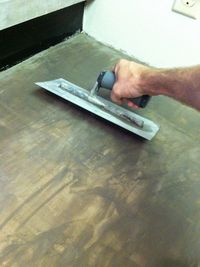 How to convert laminate countertops to concrete countertops... Hmm