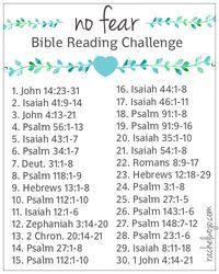 To remember that the One who created the sea controls it.  To remember that the One who walks on water holds my hand.  To remember that there is no need to fear because  When things seem out of control, God is always in control. – One More Step  So let’s take a month to read what God’s Word has to say about having no fear. You ready? #nofear