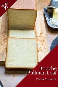 The French brioche is a classic yeast bread that's rich with butter and eggs, perhaps a cake-like bread. Today we use the dough to make a brioche loaf also know as brioche pain de mie in French using a Pullman loaf pan. The recipe is simple and easy with a long chilling and resting time in between steps. #brioche #sandwich #bread #pullman #loaf #recipe