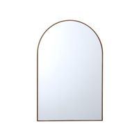 Elegant mirror adds elegant style to your home. Origin 21 24-in W x 36-in H Arch Warm Walnut Polished Wall Mirror in Brown | L1-MH-1681