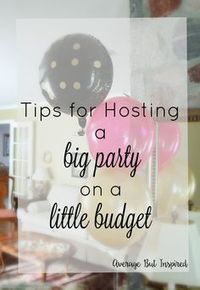 These tips are great and will save you so much money if you're planning a big party anytime soon! Click through to find out how to plan effectively and throw a party that people won't know didn't cost a fortune to host!