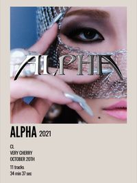 minimal aesthetic polaroid album poster for alpha by cl