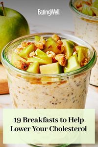 These highly rated breakfast recipes, like smoothies and overnight oats, are high in fiber and low in saturated fat to help lower your cholesterol. #healthyeating #healthyfoods #healthylifestyle #healthyrecipes#breakfast#healthybreakfast#breakfastideas#brunchideas#healthybreakfastrecipes#cholesterol#healthycholesterol#recipesforhealthycholesterol#highcholesterol#howtolowercholesterol