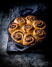 Brighten up your weekend with these indulgent chocolate and hazelnut buns