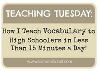 How I Teach Vocabulary - With Handouts - Teaching Sam and Scout