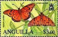 Stamp: Gulf Fritillary (Agraulis vanillae) (Anguilla) (Butterflies) Mi:AI 1198,Sn:AI 1155d