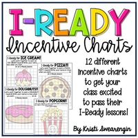 13 color incentive chart to help motivate your students to do their very best on the I-Ready reading and math lessons! You can print these in color on a poster maker or you can have it printed in black and white at a place like Office Depot for around $3 for an 18x24 inch blueprint size poster. Students will write their name on a square each time they pass an I-Ready lesson. Once every square is filled up, the whole class earns that reward.  You can also have a special reward for the person who