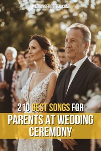 The article provides 210+ song suggestions for parents' entrance at weddings, categorized by genre. Tips are given on selecting, playing favorites, creating playlists, and hiring professional musicians for a memorable ceremony.