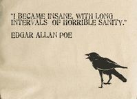 "I became insane" quote by Edgar Allan poe