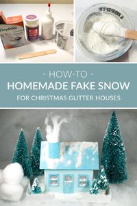 How to Make Homemade Fake Snow for Christmas Glitter Houses – Happy Cat Prints