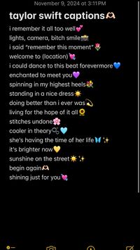 #taylorswift #captions #taylorswiftcaptions #taylorswiftconcert