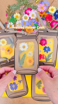 DIY Pressed Flower Bookmarks With Printable Template. Pressed flower craft