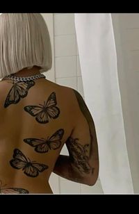 #tattoosforwomen #backtattoo #butterflytattoo