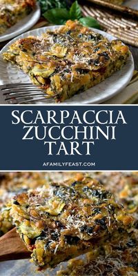 Scarpaccia Zucchini Tart - Scarpaccia is an Italian zucchini tart full of fantastic flavor!