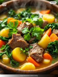 Kigage Infused Stew is a rich and hearty dish that combines tender beef, fresh vegetables, and the unique flavor of kigage, all simmered in a creamy coconut milk base. It's a perfect comfort meal for any time of the day.